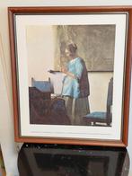 Vermeer - Meisje in blauw, ingelijst, Ophalen of Verzenden