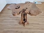 Boomstamtafel, Huis en Inrichting, Tafels | Eettafels, Ophalen, 100 tot 150 cm, Tot twee personen, 50 tot 100 cm