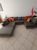 Grote U-vormige hoekbank met comfortabele kussens, Gebruikt, 100 tot 125 cm, Hoekbank, 300 cm of meer