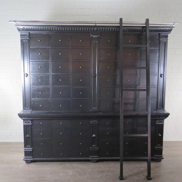 23031 Apothekerskast Winkelkast Anna Massief Hout 2,50 m, Huis en Inrichting, Kasten | Buffetkasten, Nieuw, 200 cm of meer, 200 cm of meer