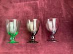 Carnaval glas maastricht verboeket 3 stuks klein wijnglas, Antiek en Kunst, Antiek | Glas en Kristal, Ophalen of Verzenden