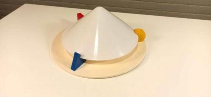 Vintage IKEA Memphis Milano plafondlamp wandlamp, Huis en Inrichting, Lampen | Plafondlampen, Hout, Kunststof, Metaal, Ophalen of Verzenden