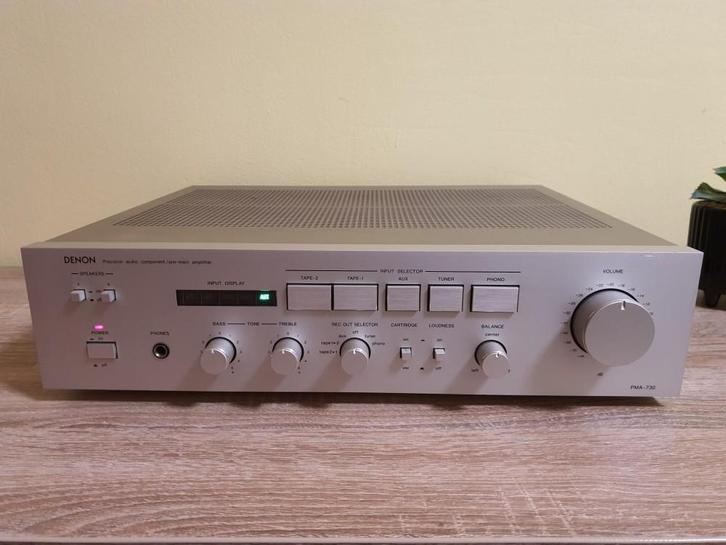 Denon pma 730 vintage retro versterker, Audio, Tv en Foto, Versterkers en Receivers, Zo goed als nieuw, Minder dan 60 watt, Denon