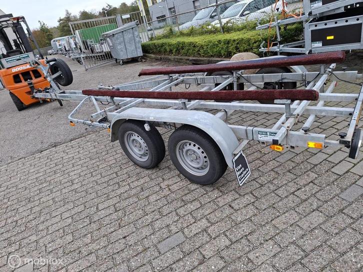 Freewheel kanteltrailer tandemas 2000kg tot 7m, Watersport en Boten, Boottrailers, Gebruikt, Overige typen, Dubbelassig (tandemas)