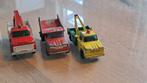 Dodge dumper truck, Ford en Dodge wreck truck, Gebruikt, Matchbox, Ophalen of Verzenden, Bus of Vrachtwagen