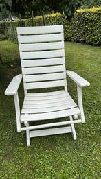 Houten witte tuinstoel merk Emu, Tuin en Terras, Tuinstoelen, Ophalen, Gebruikt, Hout, Inklapbaar