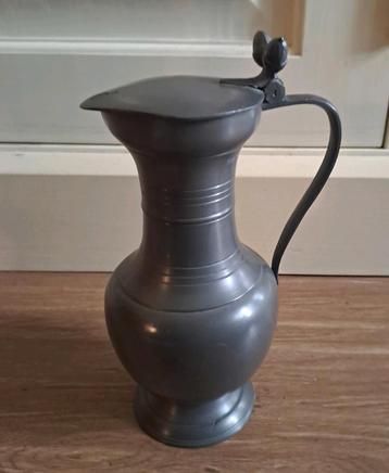 Tinnen Kan met Deksel Eikeltjes Kan Tin  beschikbaar voor biedingen