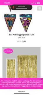 Vlaggenlijnen versiering alles opruiming!!!, Versiering, Verjaardag, Nieuw, Ophalen of Verzenden