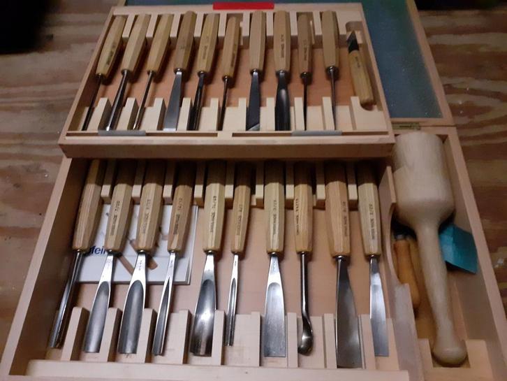 Houtsnijset/ gutsenset van Pfeil, Doe-het-zelf en Verbouw, Gereedschap | Handgereedschap, Zo goed als nieuw, Ophalen of Verzenden