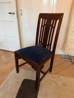 Art Deco Eetkamerstoelen - Set van 4 - Blauw, Ophalen, Gebruikt, Blauw, Vier