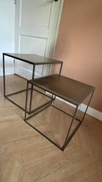 Side Tables, Huis en Inrichting, Tafels | Sidetables, Ophalen, Gebruikt, Minder dan 50 cm, Metaal