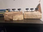 2x kaarsenhouder, Huis en Inrichting, Woonaccessoires | Kandelaars en Kaarsen, Ophalen of Verzenden, Zo goed als nieuw, Overige materialen