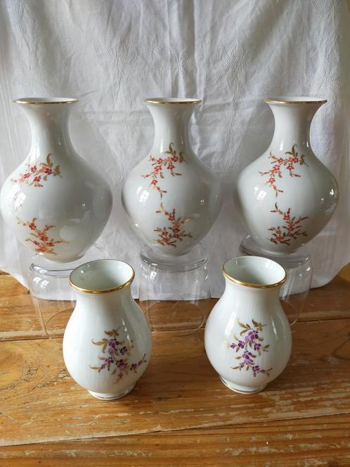 Höchst Porseleinen Vazen Set, Handbeschilderd, vanaf €10.-, Antiek en Kunst, Antiek | Vazen, Ophalen of Verzenden