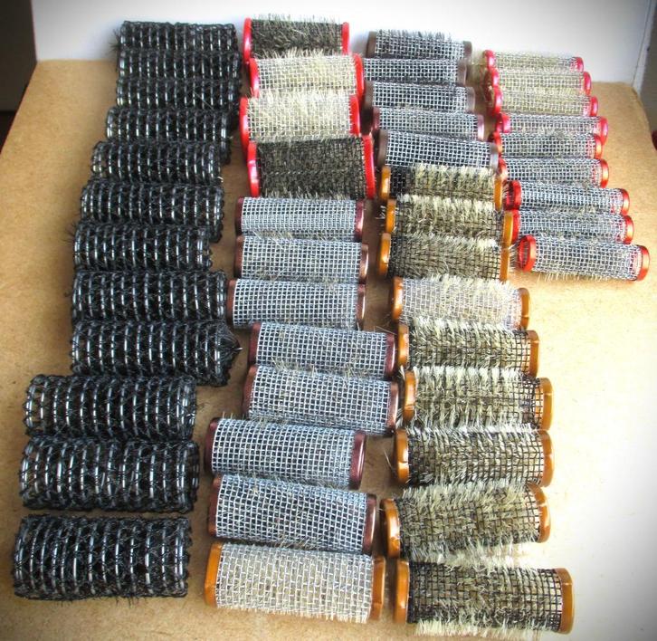 Krulspelden~Set van 47 stuks, hard, zacht, klein en groot, Sieraden, Tassen en Uiterlijk, Uiterlijk | Haarverzorging, Zo goed als nieuw