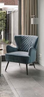 Blauwe fauteuil, Ophalen, Gebruikt, Minder dan 75 cm, Stof