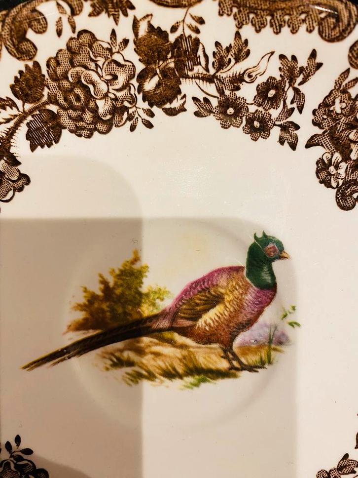 Palissy Royal Worcester koffiebordje - Fazant, Huis en Inrichting, Keuken | Servies, Gebruikt, Kop(pen) en/of Schotel(s), Overige stijlen