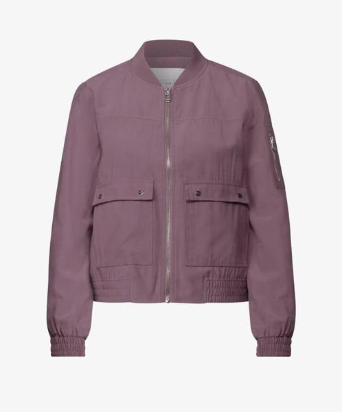 NIEUW bomberjasje met bijpassend shirtje van STREET ONE, Kleding | Dames, Jassen | Zomer, Nieuw, Maat 38/40 (M), Paars, Verzenden