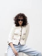 Zara -  crème tweed blazer | maat XS, Kleding | Dames, Jasjes, Kostuums en Pakken, Ophalen of Verzenden, Zo goed als nieuw, Jasje