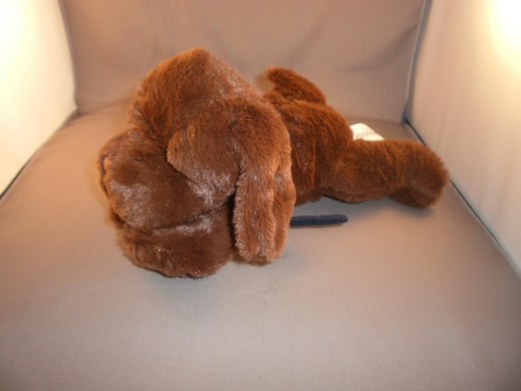 FLIP hulp hond donker bruin met jasje blauw met L erop 28 cm, Ophalen of Verzenden, Nieuw, Hond