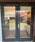 2 x kozijn met dubbele tuindeuren, Ophalen of Verzenden, Glas, 120 cm of meer, 215 cm of meer