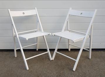58 x Ikea Terje houten klapstoelen wit zwart stoelen cafe beschikbaar voor biedingen