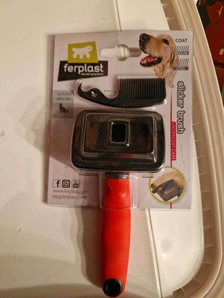 Borstel en kam voor honden, ook geschikt voor katten, Dieren en Toebehoren, Honden-accessoires, Nieuw, Ophalen of Verzenden
