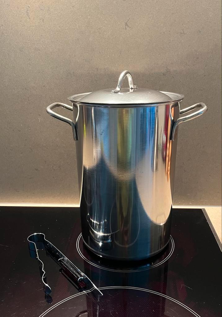 Aspergepan + origineel Westmark “Spargelschäler” dunschiller, Huis en Inrichting, Keuken | Keukenbenodigdheden, Zo goed als nieuw