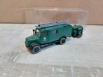 Wiking 1:87 Opel Blitz Feuerschutspolizei Berlin + aanhanger, Ophalen of Verzenden, Zo goed als nieuw, Bus of Vrachtwagen, Wiking