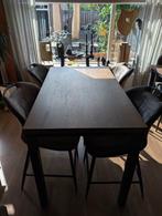 Industriële bartafels (2) + 6 barstoelen, Huis en Inrichting, Tafels | Eettafels, Ophalen, Metaal, 100 tot 150 cm, 50 tot 100 cm