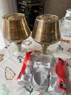 Twee windlichthouders, Huis en Inrichting, Woonaccessoires | Kandelaars en Kaarsen, Ophalen of Verzenden, Zo goed als nieuw, Overige materialen