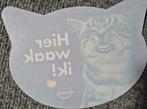 Raamsticker Kat  / Hier waak ik, Dieren en Toebehoren, Ophalen of Verzenden, Nieuw