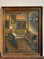 Pieter de Hooch - Interieur met lezende vrouw, Antiek en Kunst, Ophalen of Verzenden