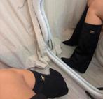 Elegante zwarte laarzen met hak, Hoge laarzen, Zwart, Nieuw, Ophalen of Verzenden