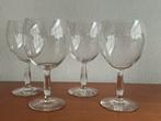 K.P.C. de Bazel: 4 wijnglazen model F, 13 cm Leerdam 1921-23, Antiek en Kunst, Antiek | Glas en Kristal, Ophalen of Verzenden