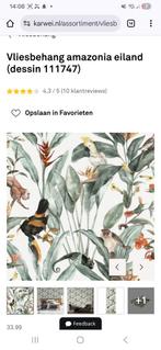 2 rollen Amazonia Island behang - Nieuw in verpakking, Ophalen, Minder dan 10 m², Groen, Tropisch