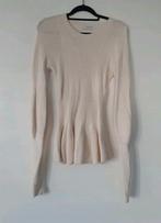 Trui met pofmouwen - Maat M, Maat 38/40 (M), Vovellisa, Beige, Ophalen of Verzenden