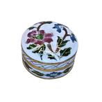 Witte vintage cloisonné pillendoosje, Antiek en Kunst, Ophalen of Verzenden