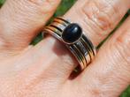 925 zilveren draairing spinning ring spinner onyx maat 19,75, Daiva1973@hotmail.com, Vanoli, 19 tot 20, Nieuw