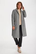 Saint Tropez Grijze Jas met Ceintuur Maat L (NIEUW), Kleding | Dames, Jassen | Winter, Maat 38/40 (M), Verzenden, Nieuw, Grijs