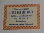Sigarenmagazijn     I. KIER VAN DER MOLEN     ROTTERDAM, Verzenden, Zo goed als nieuw, Luciferdoosjes of -merken