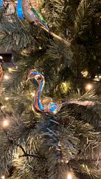 Oude antieke kerstbal, zwaan op knijper, Ophalen of Verzenden, Gebruikt