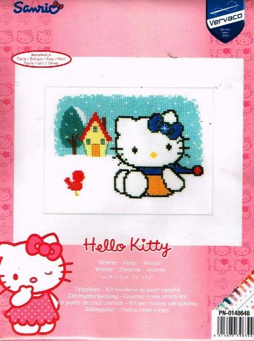 Cado AANBIEDING HELLO KITTY  3 BORDUURPAKKETTEN JAARGETIJDEN, Hobby en Vrije tijd, Borduren en Borduurmachines, Nieuw, Borduurpakket