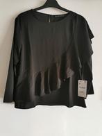 ZARA blouse met asymmetrische volant mt. M, Kleding | Dames, Maat 38/40 (M), Verzenden, Nieuw, Zara