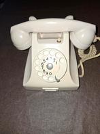 Oude PTT draaischijf telefoon wit/ creme, Ophalen, Gebruikt, Met draaischijf