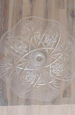 Glazen taart plateau, vintage, Ophalen, Zo goed als nieuw, Rond, Glas