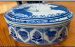 Delfts  Blauw? Deksel-doosje geglazuurd , Vintage,11X8 cm, Ophalen of Verzenden