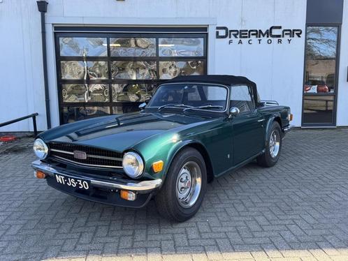Triumph TR6 Soft Top, Auto's, Oldtimers, Bedrijf, Triumph, Benzine, Cabriolet, Handgeschakeld, Geïmporteerd, Groen, Zwart, Stof
