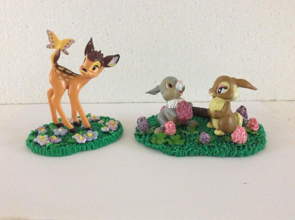 Disney Bambi - beeldjes van bambi, stamper en miss bunny, Ophalen of Verzenden, Bambi of Dumbo, Zo goed als nieuw, Beeldje of Figuurtje