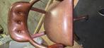 Bureaustoel vintage draaistoel comfortabel echt leer hout, Ophalen, Gebruikt, Bruin