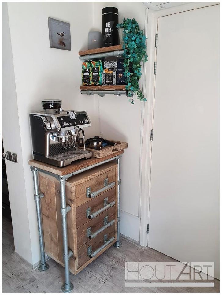 Wandplank modern steigerbuis met steigerhout, Huis en Inrichting, Woonaccessoires | Wandplanken en Boekenplanken, Nieuw, Ophalen of Verzenden